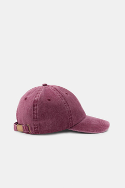 ZARA ОДНОТОННАЯ КЕПКА ИЗ САРЖИ, ТЕМНО-РОЗОВЫЙ