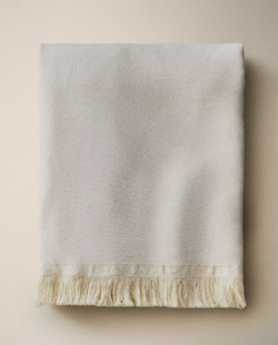 Zara Home - Декоративный плед с бахромой, экрю, 140x190 см