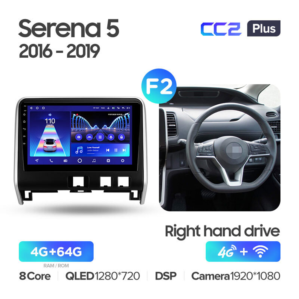 Teyes CC2 Plus 10,2" для Nissan Serena 5 2016-2019  (прав)