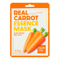 Тканевая маска для лица с экстрактом Моркови FarmStay Real Carrot Essence Mask 5шт