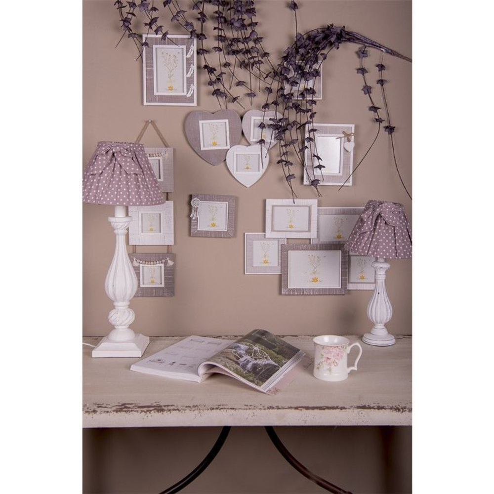 Абажур "Горошек" Ø 22x14см / E27 Хлопок,металл