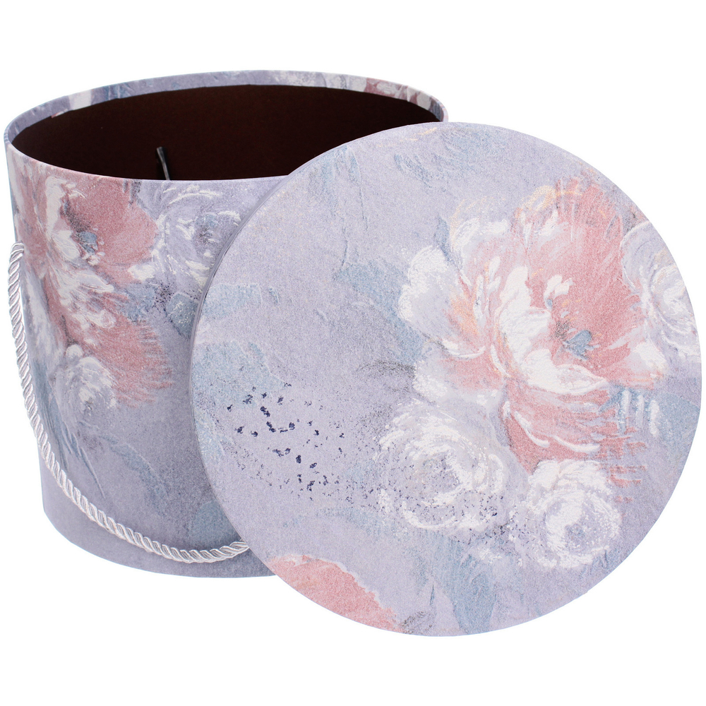 Коробка подарочная «Акварельные цветы» 22*22*19 см, розовый