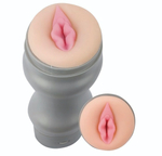 Телесный мастурбатор-вагина в колбе с вибрацией KABUKI NIGHTS TIGHT DELIGHT PINCH (Цвет: телесный)