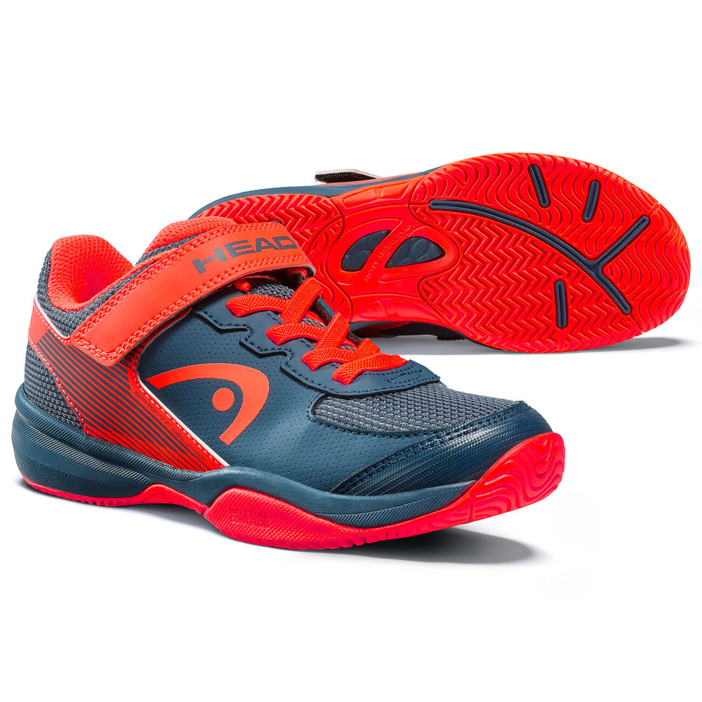 детские Кроссовки теннисные Head Sprint Velcro 3.0 Kids - midnight navy/neon red