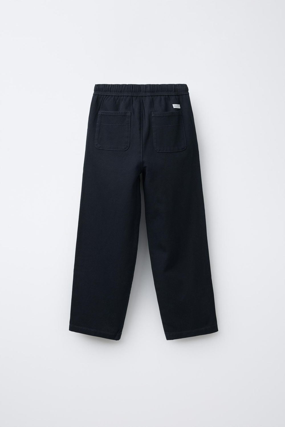 ZARA БРЮКИ КОМФОРТНОГО КРОЯ ИЗ ТКАНИ С РЕЛЬЕФНЫМ УЗОРОМ, МОРСКОЙ СИНИЙ