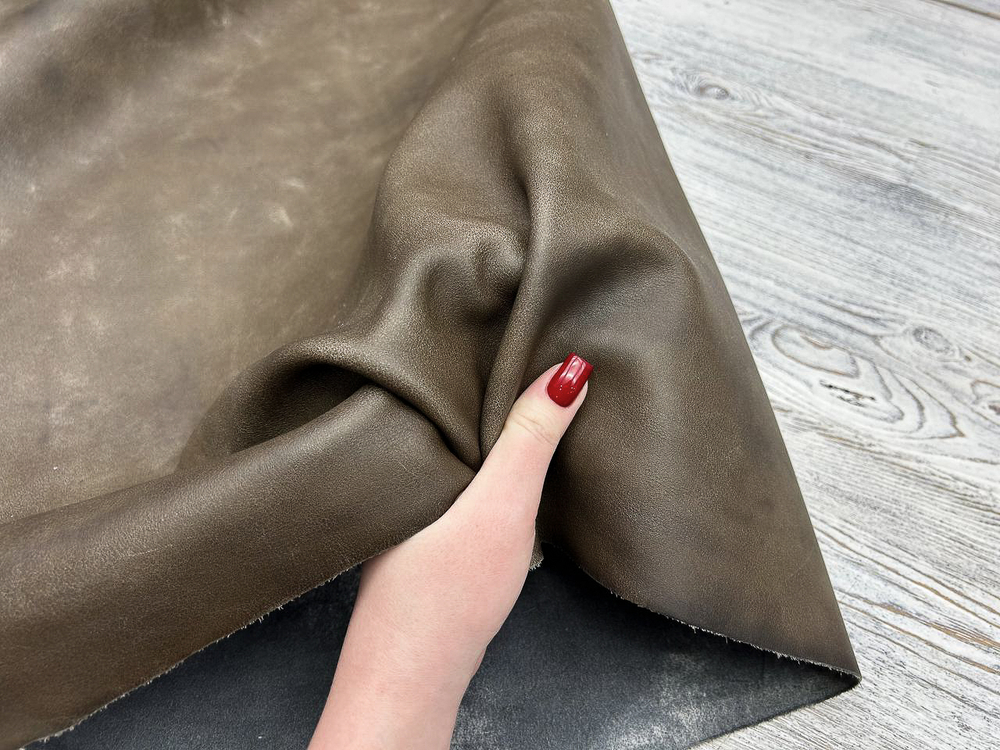 Edem Vintage Olive (1,4-1,6 мм), цв. Оливковый, натуральная кожа