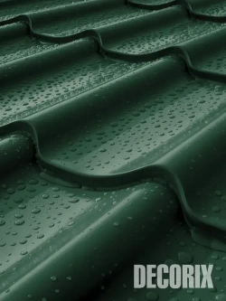 Краска для профнастила и металлочерепицы RAL 6005 Зеленый мох аэрозольная DECORIX - глянцевая краска в баллончике 520 мл