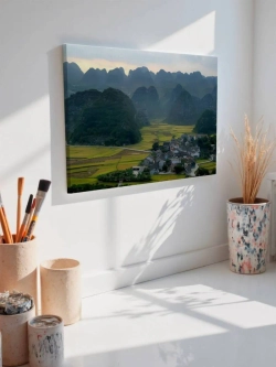Картина на стену 40 X 50 Горная деревушка