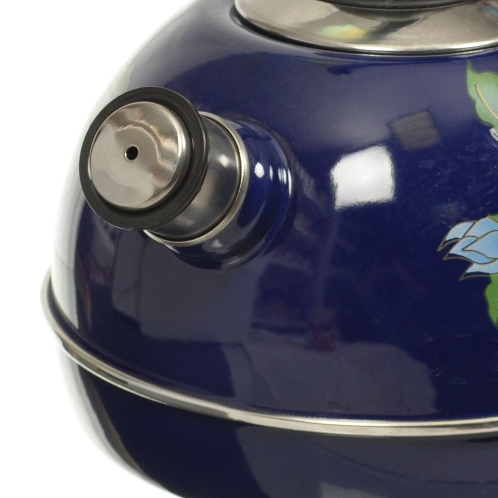 Чайник сталь, эмал, 3.5 л, свист, руч консоль, Рубин, С1599, син, T04/35/05/01/ 13/ 14/ 27/ 31