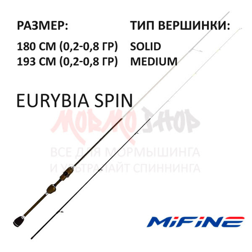 Спиннинг Eurybia Spin 0.2-0.8 гр от Mifine (Мифаин)