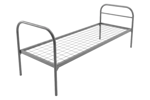 Кровать металлическая одноярусная "Бюджет", 70х190 см, сетка 100х100