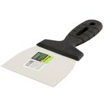 Шпательная лопатка из нержавеющей стали, 100 мм, пластмассовая ручка// Сибртех 85435