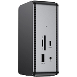 USB-Хаб LYAMBDA (USB-C) с внешним питанием (LIN-07) Подключение: съёмный кабель USB-C. Порты: USB-C (PD 3.0 100 Вт), USB-C, 3 USB-A 3.2 Gen 1, microSD, SD, HDMI 2.1 (до 8K 30 Гц), HDMI 2.0 (до 4K 60 Гц), Gigabit Ethernet, разъём 3,5 мм