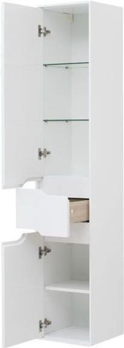 Шкаф-пенал для ванной Aquanet Модена 35 L белый глянец