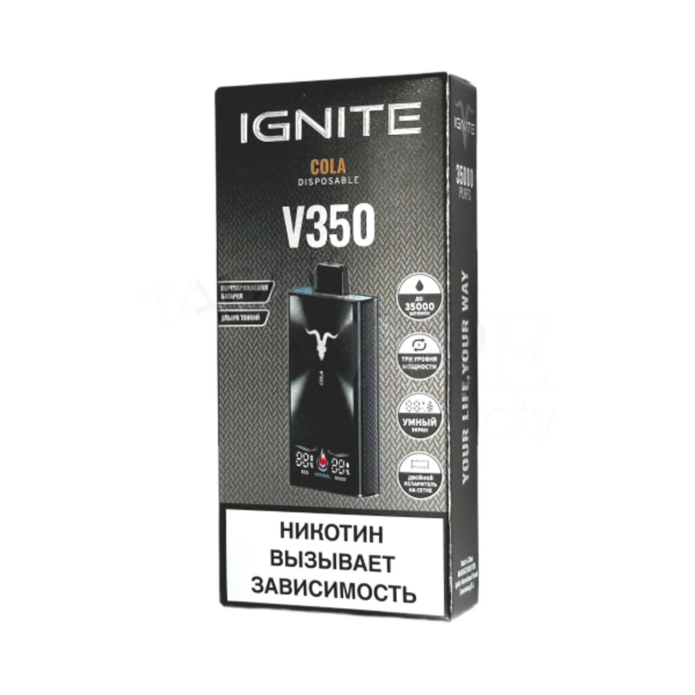 Ignite V350 Кола (Cola) 35000 затяжек 20мг Hard (2% Hard)