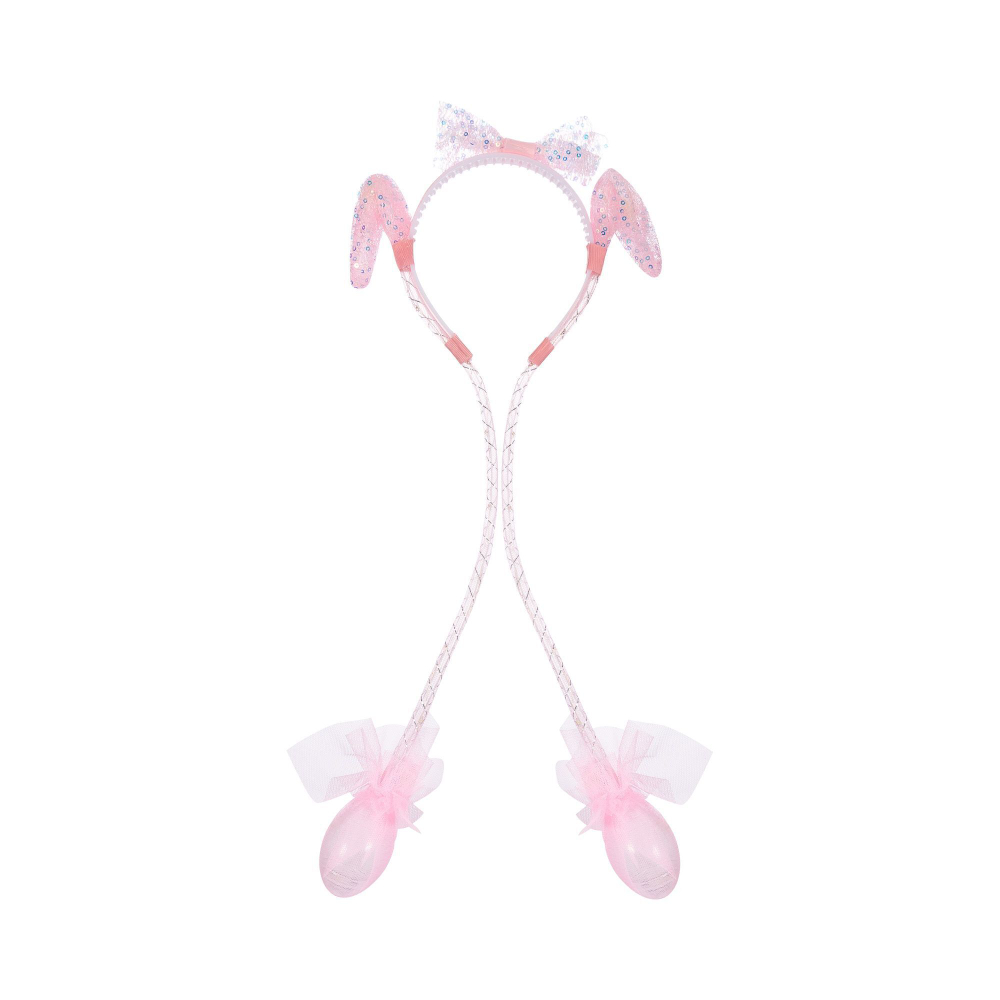 Карнавальный ободок с бантом и подвижными ушками