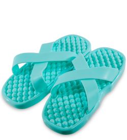 GAEM Home MSG-09/02-M Массажные тапочки бирюзовые, длина 24,5см