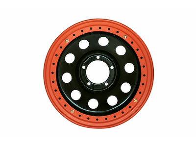 Диск усиленный УАЗ стальной черный 5x139,7 8xR17 d110 ET-19 с бедлоком (оранжевый)