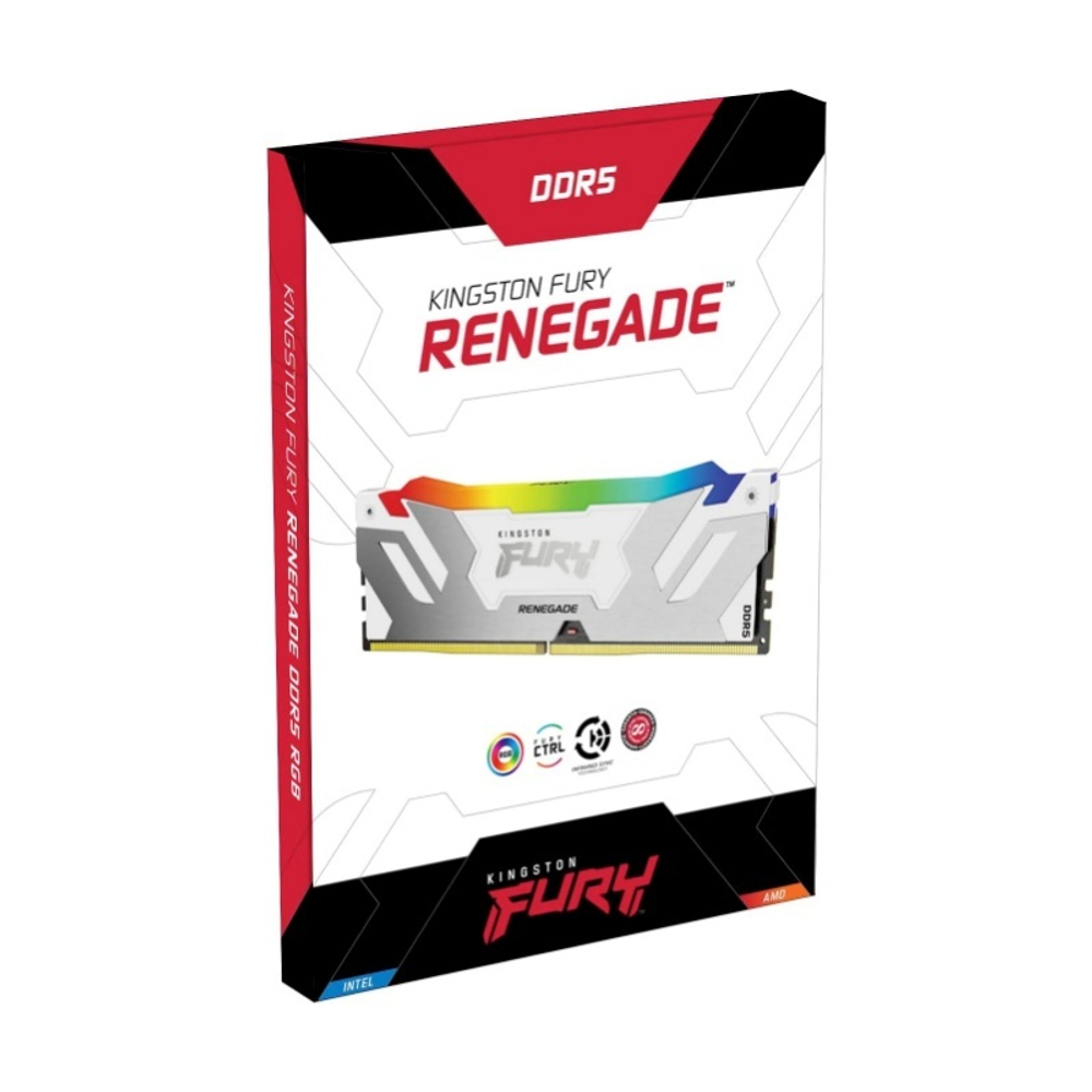 Оперативная память Kingston 32GB 8000MT/s DDR5 CL38 DIMM (Kit of 2) FURY Renegade RGB White XMP