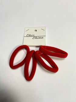 Резинки для волос "Махрушка", 6 см, (набор по 4 шт.)