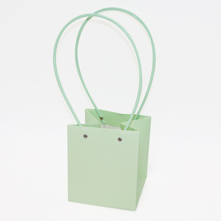Пакет подарочный, Для цветов, влагостойкий, Мятный, 13*15*12 см, 1 шт.