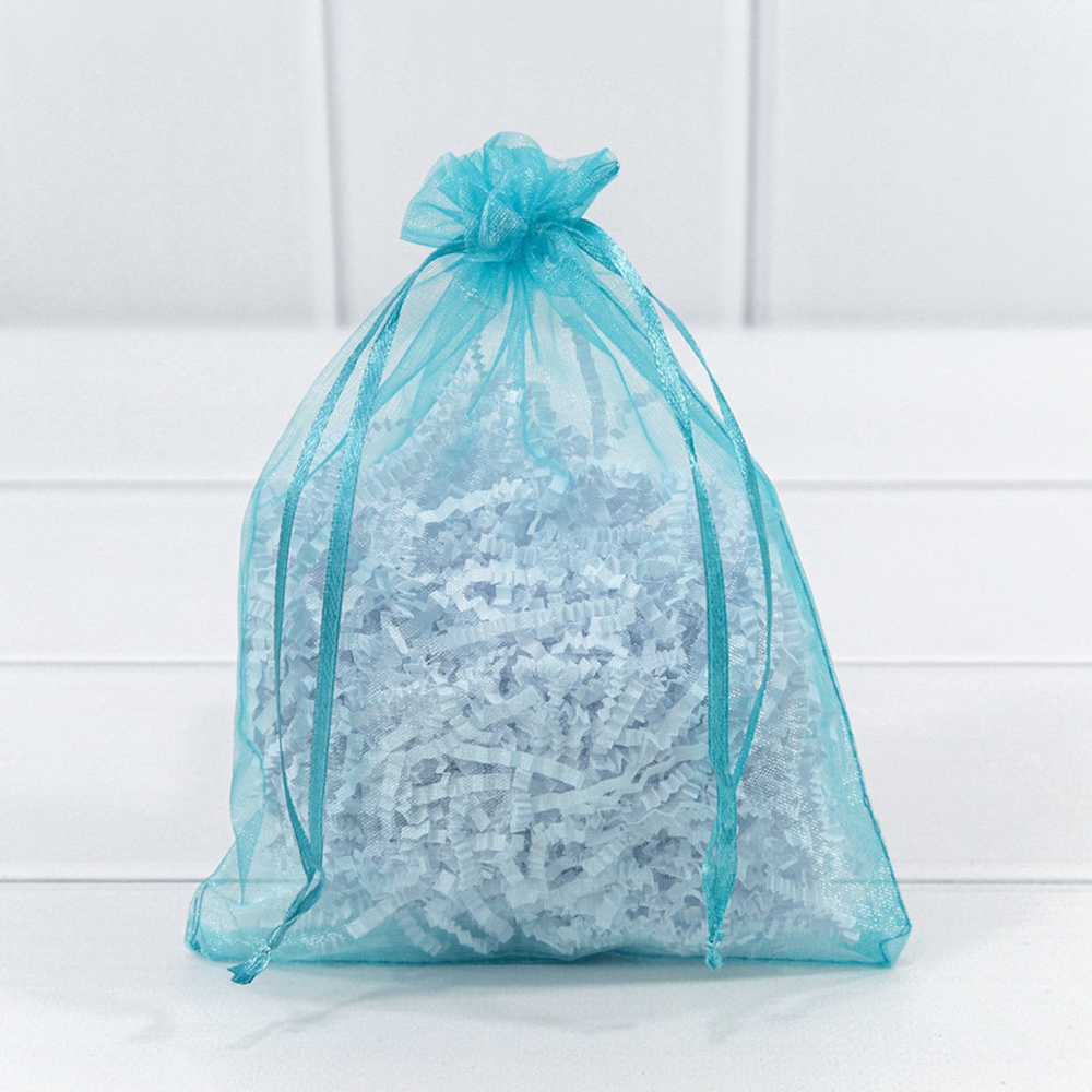 Мешочек 14х20см Органза (Бирюзовый)