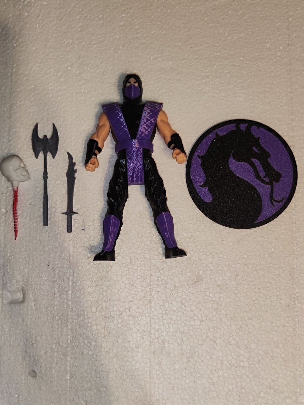 Подвижная фигурка "Рэйн" Mortal Kombat, пластик, цвет фиолетовый