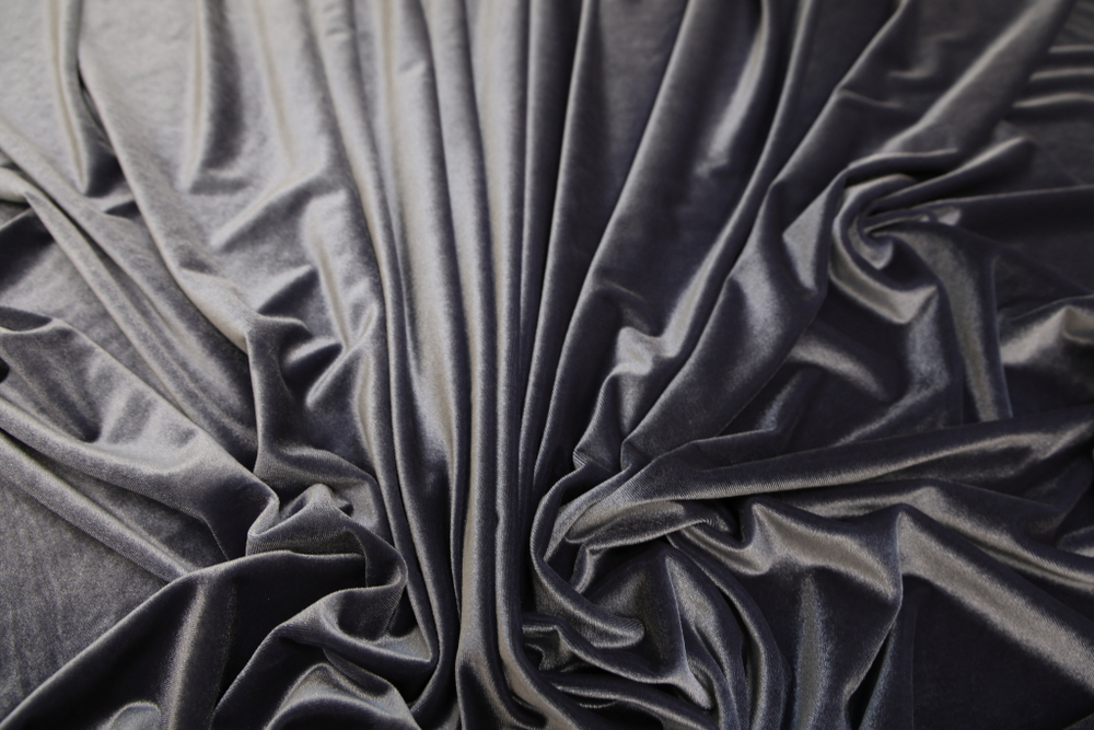 Бархат стрейч серый