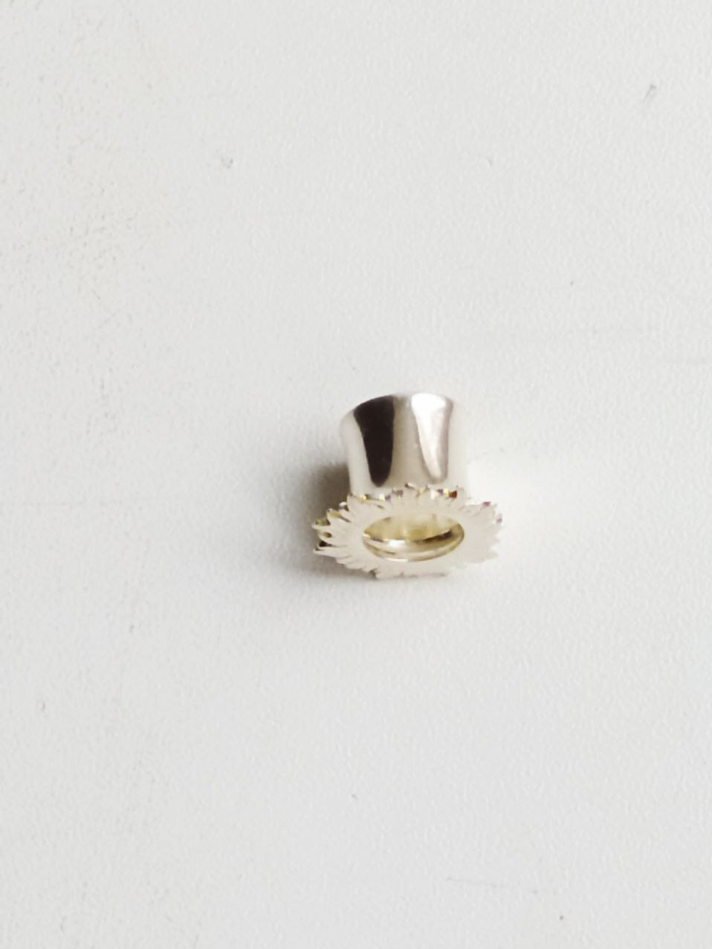 Плага для уха серебряная "Солнце", D 10,8мм