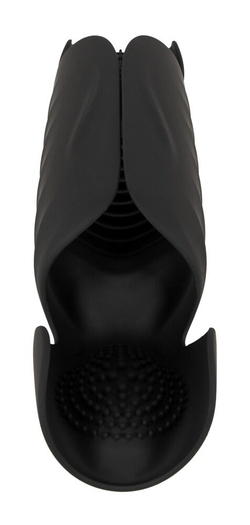 Черный вибромастурбатор с трехточечной стимуляцией Penis Trainer with 3 Point Stimulation