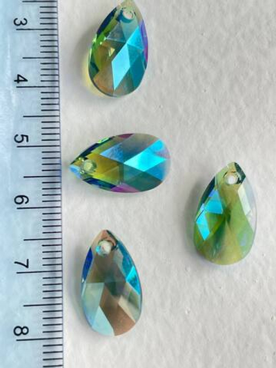 6106-ES Кристалл "Капля" 16мм голубо-фиолетовый