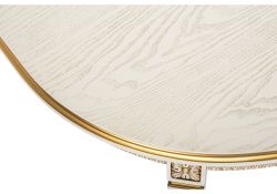 Деревянный стол Aviano 160(205)х100х76 молочный с патиной