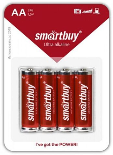 Батарейка LR-06 (АА) Smartbuy, блистер, цена за 1 шт