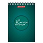 Блокнот МАЛЫЙ ФОРМАТ (97х145 мм) А6, 60 л., гребень, картон, клетка, BRAUBERG, "Люксовый блокнот", 129829