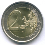 2 евро 2011 год. Италия. 150 лет Рисорджименто (Объединение Италии). Биметалл UNC