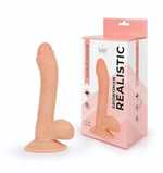 Фаллоимитатор с мошонкой Erowoman телесного цвета - 18,5 см. (Цвет: телесный)