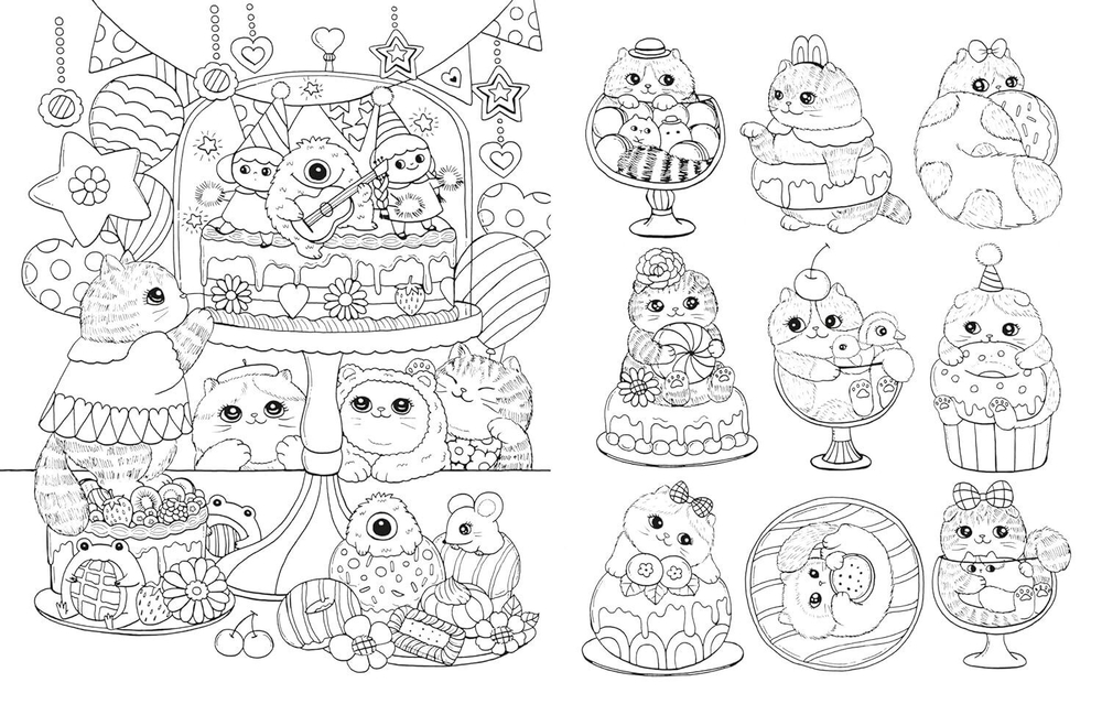 A Million Kittens. Coloring Book
