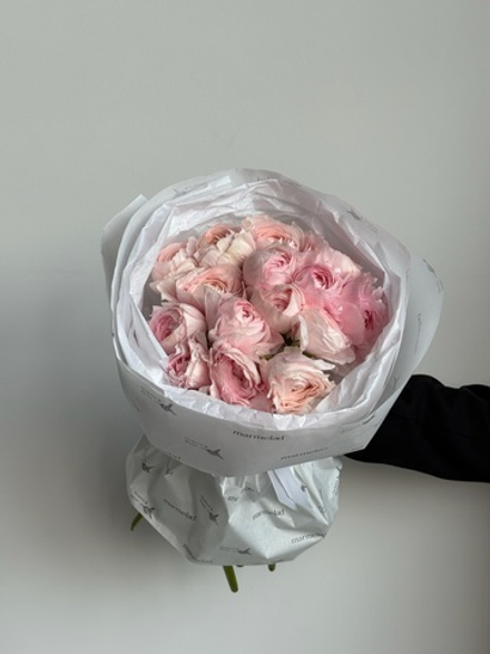 Букет из ранункулюсов в розовом оттенке 15 шт