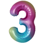 Шар фольгированный Цифра 3 101 см (Ассорти)