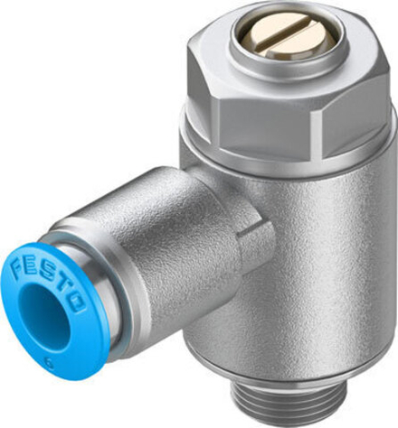 GRLA-1/8-QS-6-MF-D Дроссель с обратным клапаном