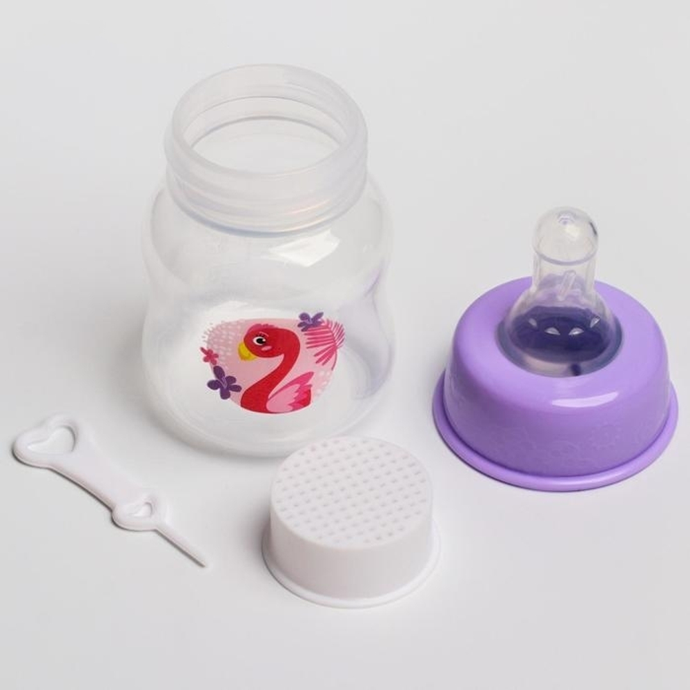 5161810 Бутылочка для кормления 60 мл с соской «Фламинго»
