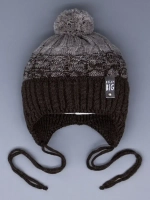 Шапка для мальчика осенняя на завязках
