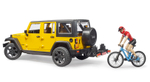 Внедорожник Wrangler Rubicon Unlimited c велосипедистом