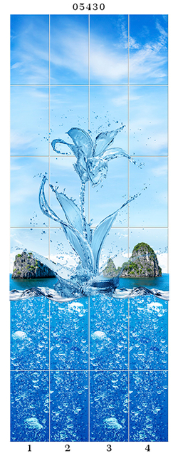 Панель ПВХ фотопечать 3D Panda Всплеск эмоций 2700х250 мм