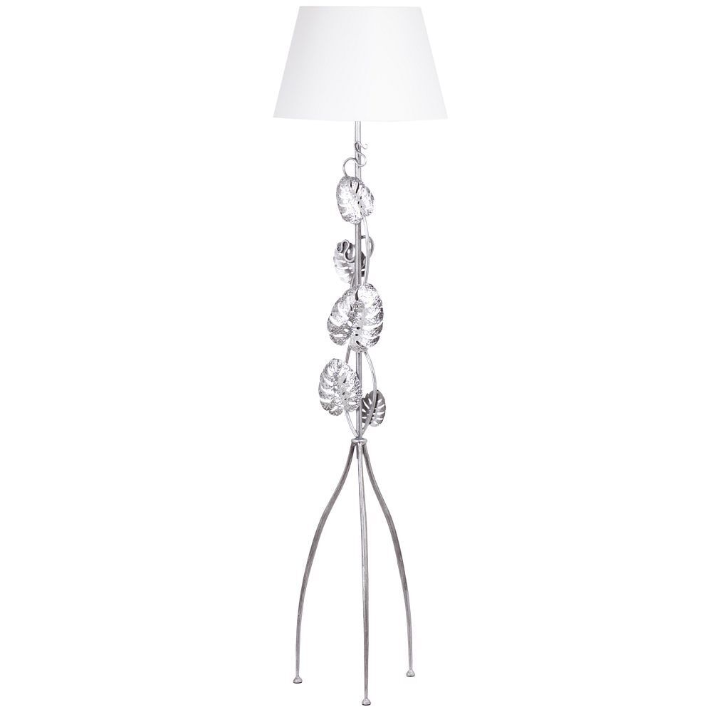 Светильник напольный торшер Monstera Deliciosa (Монстера) с абажуром Сити-2 Белый