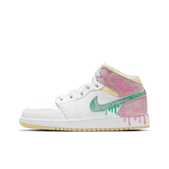 Иордания Air Jordan 1 Детские баскетбольные кроссовки МИД Топ Юнисекс