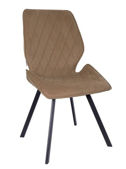 Стул LA ALTA OSTIN 360 велюр золотой, каркас квадрат черный