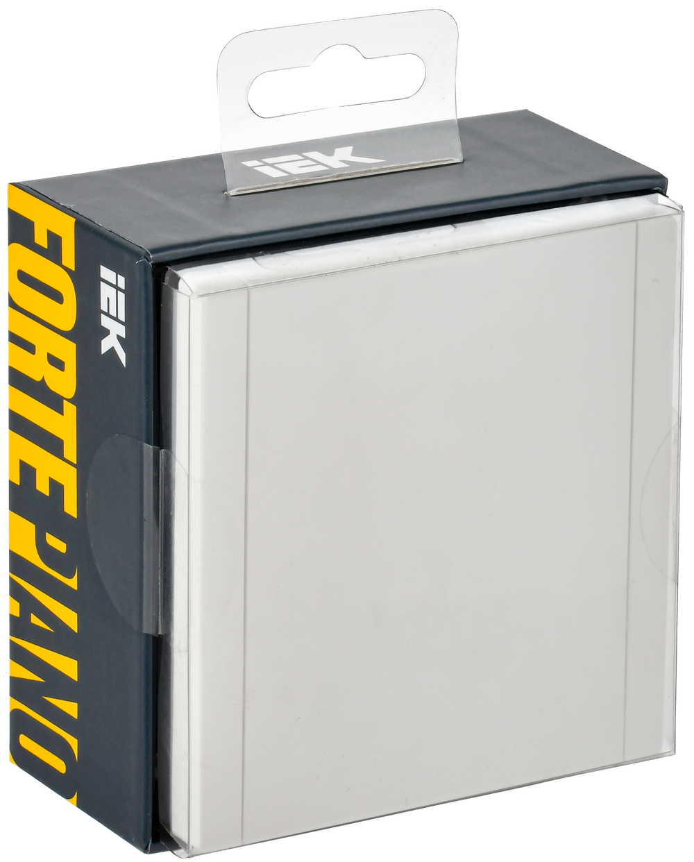 FORTE&PIANO Розетка 1-местная с заземлением с защитными шторками и крышкой винтовое крепление 16А IP44 FP221 белый IEK