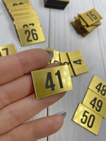 золото пластик нумерация