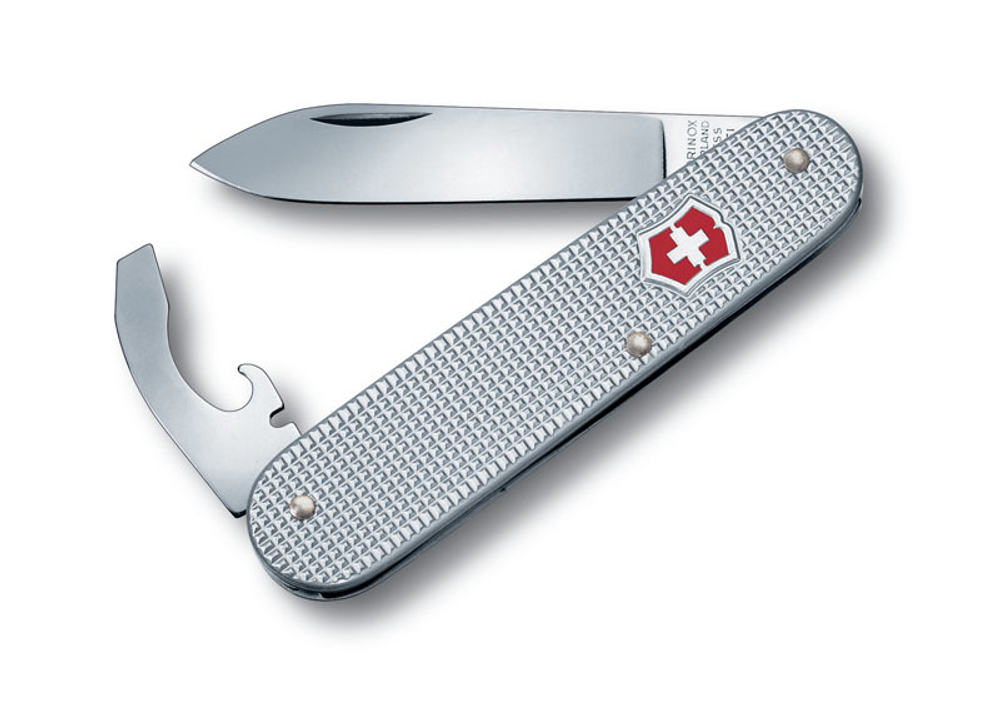 Качественный маленький брендовый фирменный швейцарский складной перочинный нож 84 мм красный 5 функций Victorinox Bantam Alox  VC- 0.2300.26